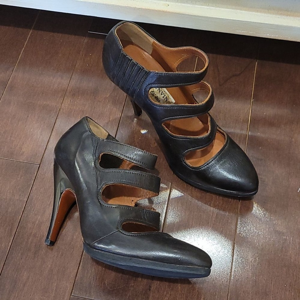 lanvin Strappy Leather Heels